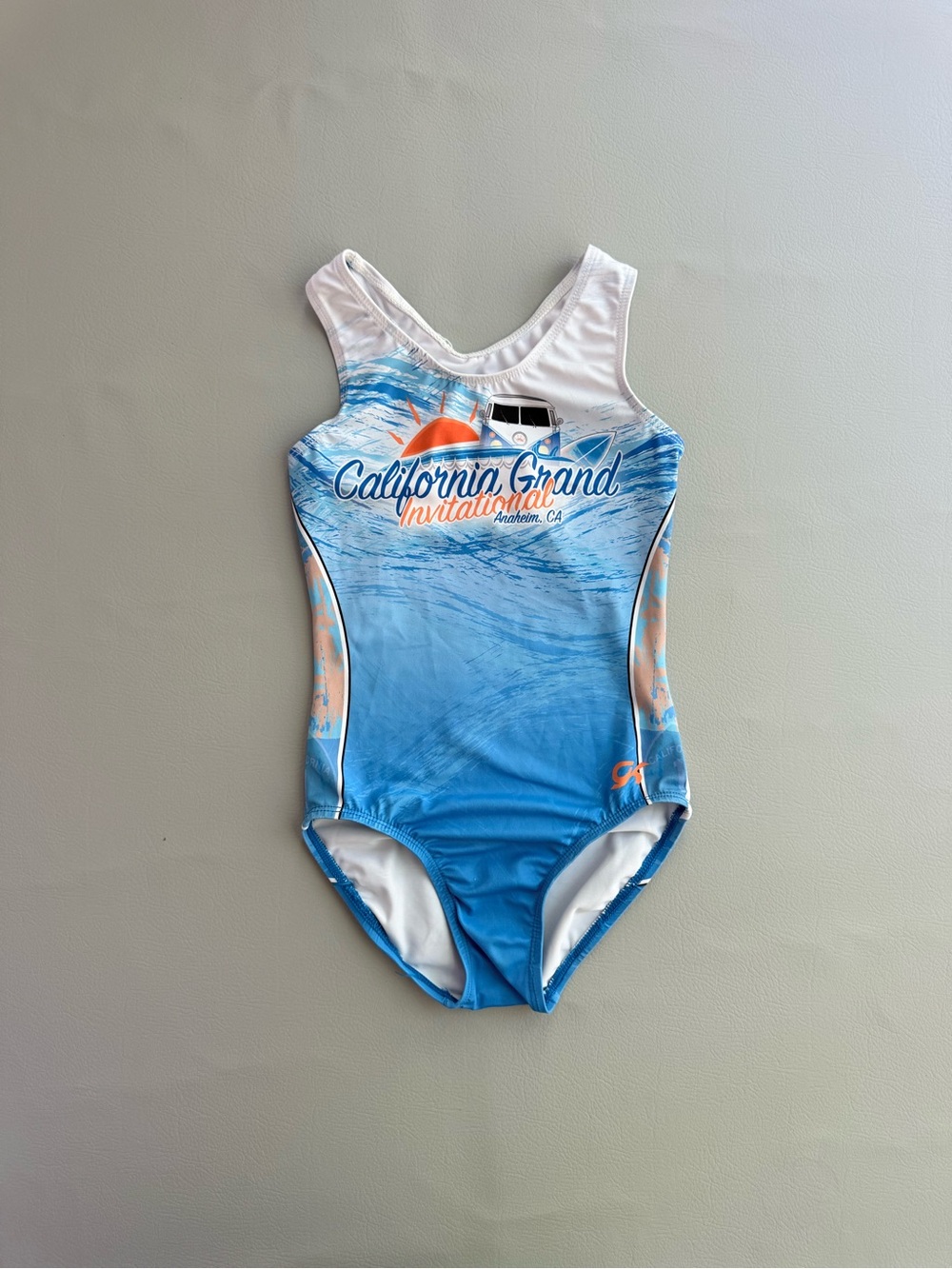 GK Gymnastics Leotard CALIFORNIA GRAND INVITATIONAL Anaheim CA CL Child Large